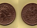 2 Centavos Argentina 1890 KM# 33. Subida por concordiense